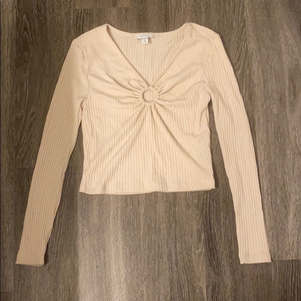 Long sleeve mid drift top